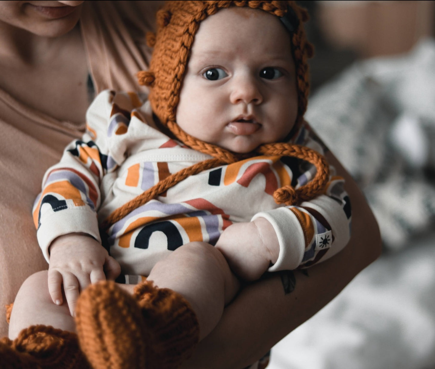 Ručně pletené bačkůrky - bio merino