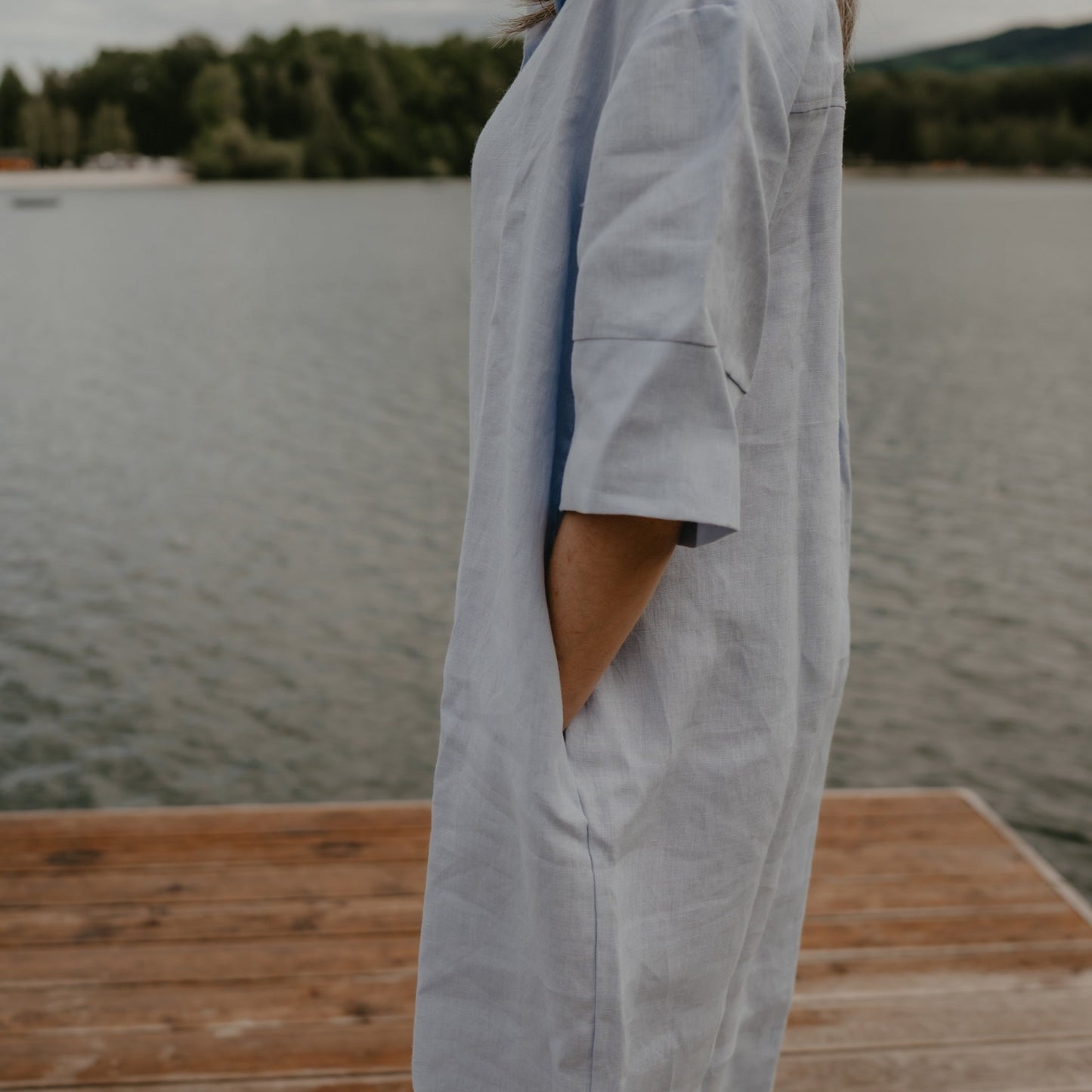 Košilové šaty z bio konopí