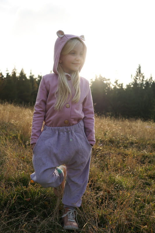 Terry tepláky - lila