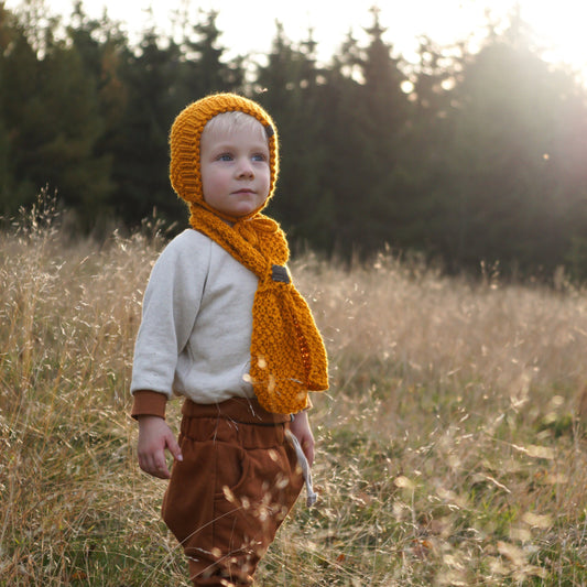 Ručně pletená šála - bio merino