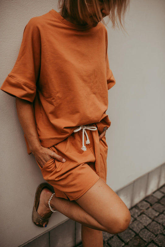 Terry set pro dospělé - top a šortky