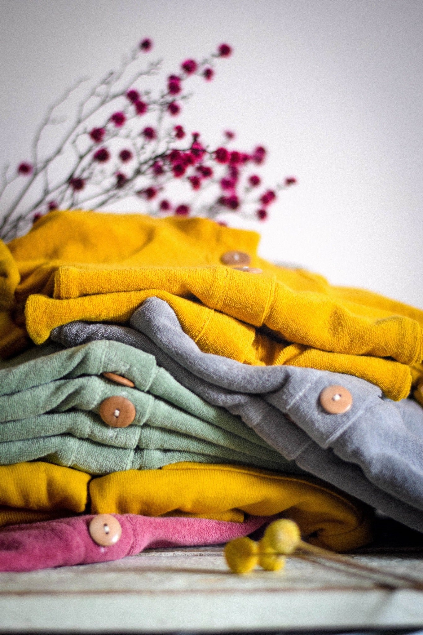 LEVI - krátký terry overal - růžová a lilac