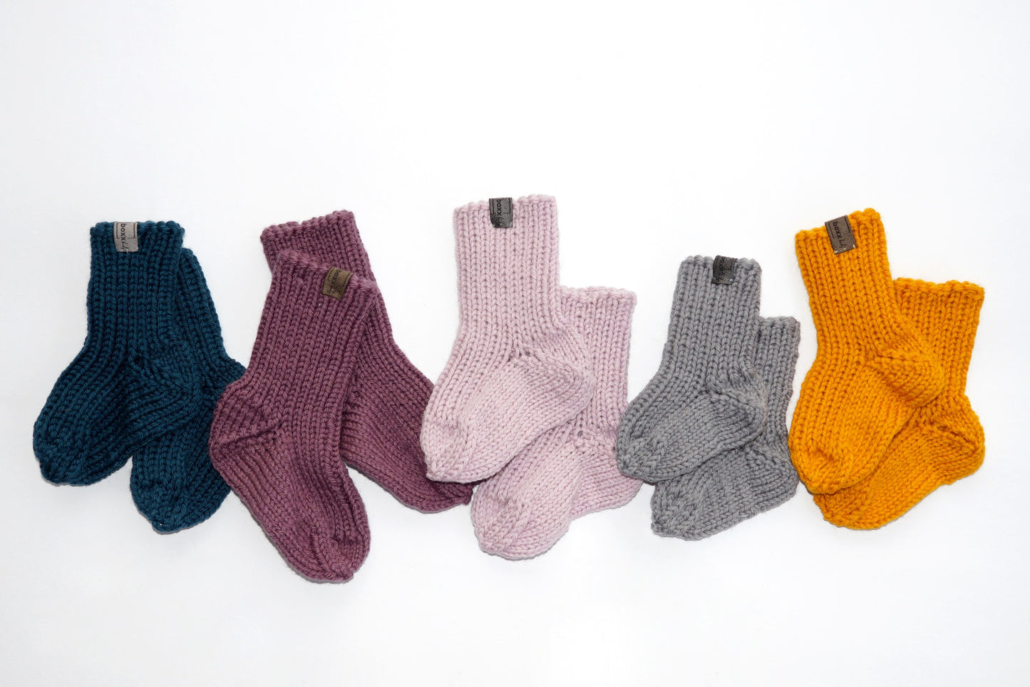 Ručně pletené ponožky - bio merino